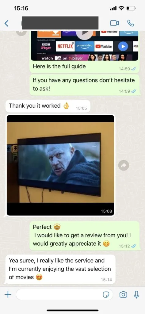 WhatsApp Support Chat Screenshot Instant necrotv Setup 1